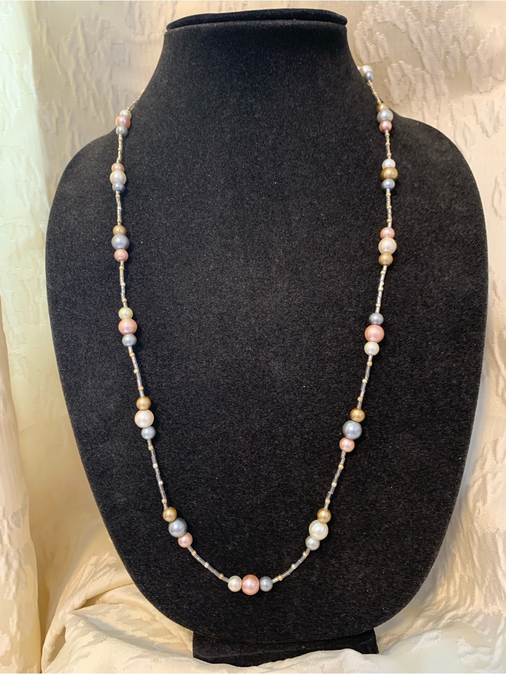 Multi-Color Pearl Bead Necklace - Women Jewelry